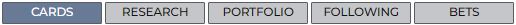 Main navigation tabs