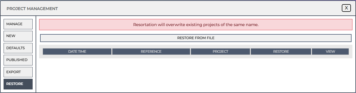 Restore from file and automated cloud backups