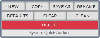 System quick actions menu options