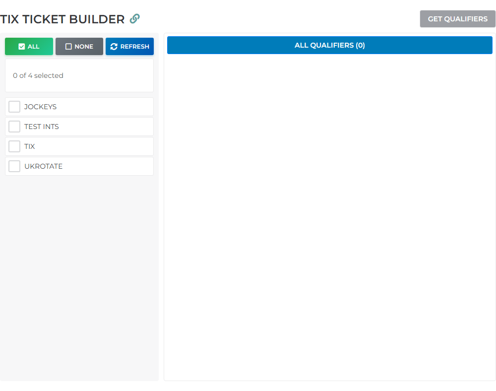 TIX ticket builder